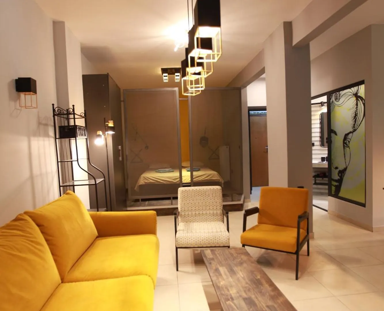 Apartment Yellow Black Magic Thessaloniki Greece